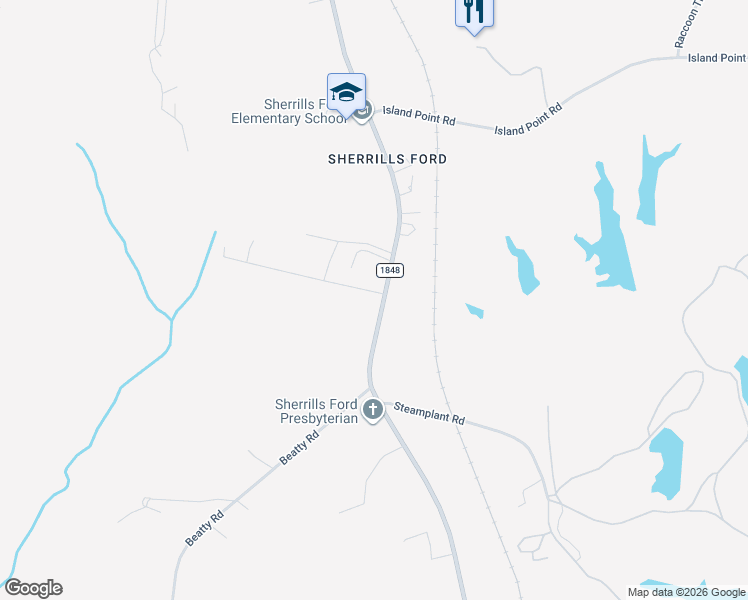 map of restaurants, bars, coffee shops, grocery stores, and more near 8316 Sherrills Ford Road in Sherrills Ford