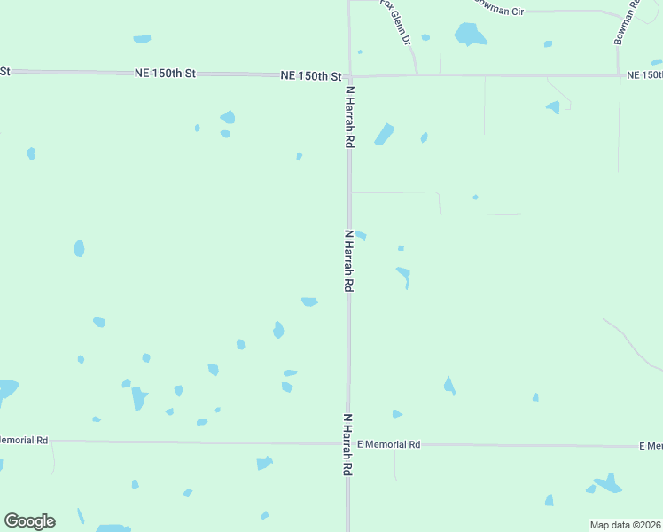 map of restaurants, bars, coffee shops, grocery stores, and more near 14345 North Harrah Road in Luther