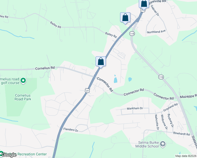 map of restaurants, bars, coffee shops, grocery stores, and more near 2161 Charlotte Hwy in Mooresville