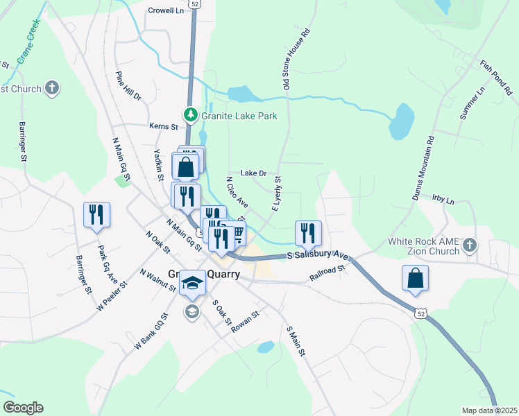 map of restaurants, bars, coffee shops, grocery stores, and more near 103 South Cleo Avenue in Salisbury
