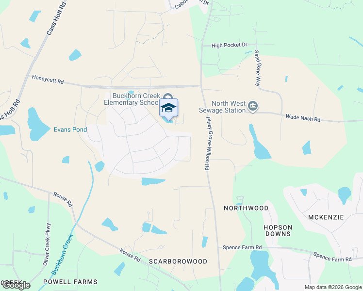 map of restaurants, bars, coffee shops, grocery stores, and more near 109 Faxton Way in Holly Springs