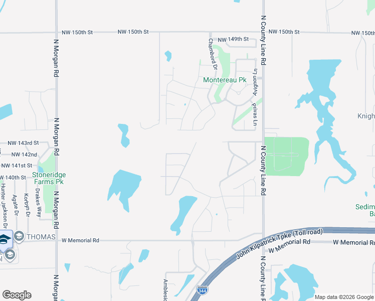 map of restaurants, bars, coffee shops, grocery stores, and more near 14500 Spence Road in Yukon