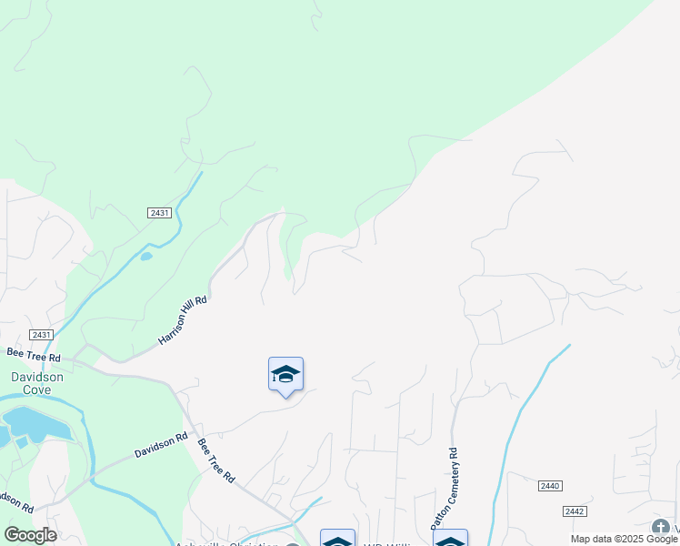 map of restaurants, bars, coffee shops, grocery stores, and more near 303 Harrison Hill Road in Swannanoa