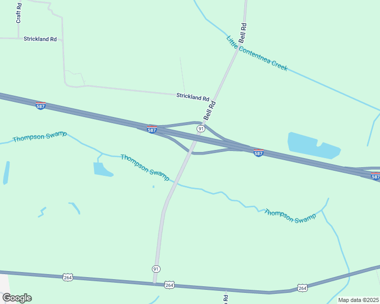 map of restaurants, bars, coffee shops, grocery stores, and more near Bell Road in Walstonburg