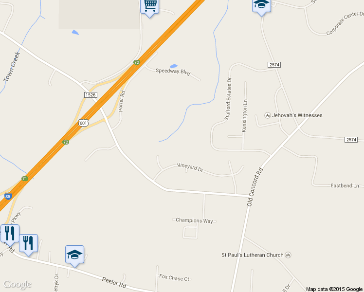 map of restaurants, bars, coffee shops, grocery stores, and more near 1420 Peach Orchard Road in Salisbury