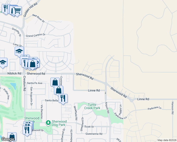 map of restaurants, bars, coffee shops, grocery stores, and more near 1100 Mazzini Road in Paso Robles
