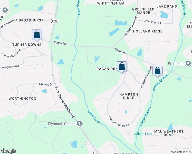 map of restaurants, bars, coffee shops, grocery stores, and more near 1913 Pagan Road in Raleigh