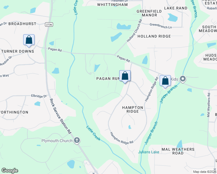map of restaurants, bars, coffee shops, grocery stores, and more near 5924 Hampton Ridge Road in Raleigh
