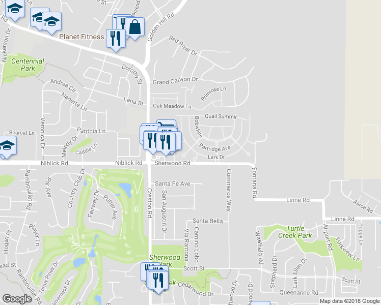 map of restaurants, bars, coffee shops, grocery stores, and more near 4 Dove Court in Paso Robles