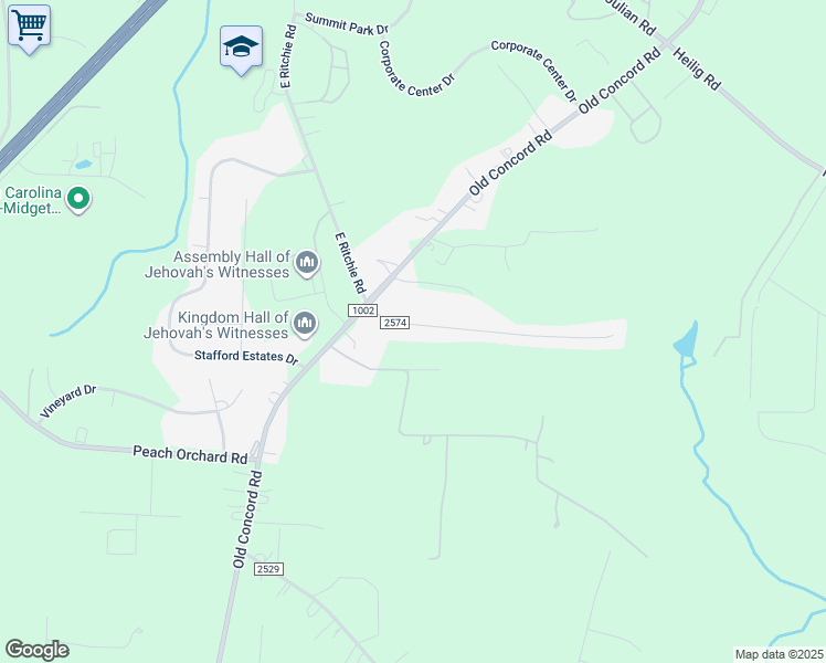 map of restaurants, bars, coffee shops, grocery stores, and more near 210 Settlers Grove Lane in Salisbury