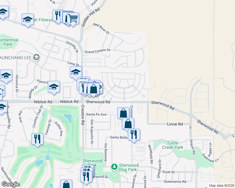 map of restaurants, bars, coffee shops, grocery stores, and more near 334 Partridge Avenue in Paso Robles