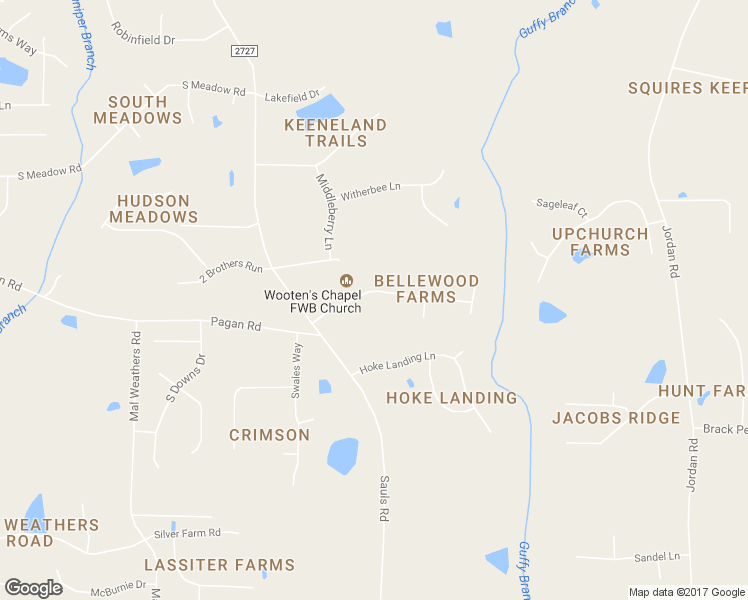 map of restaurants, bars, coffee shops, grocery stores, and more near 1020 Bellewood Farms Road in Raleigh
