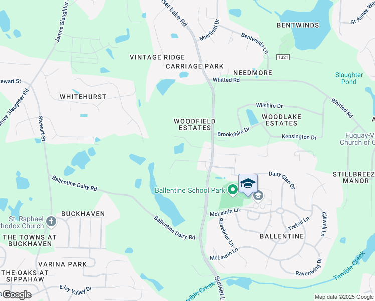 map of restaurants, bars, coffee shops, grocery stores, and more near 1509 Singletree Drive in Fuquay Varina