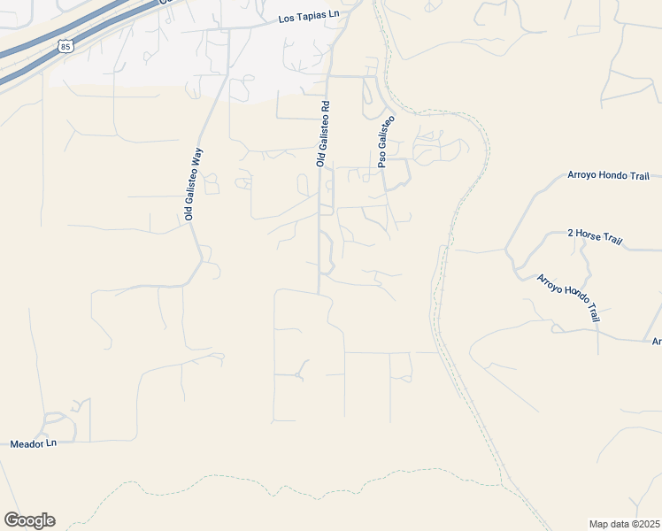map of restaurants, bars, coffee shops, grocery stores, and more near 23 Camino Del Leo in Santa Fe