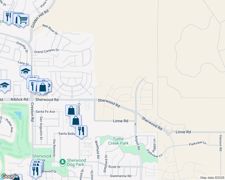 map of restaurants, bars, coffee shops, grocery stores, and more near 1123 Mazzini Road in Paso Robles
