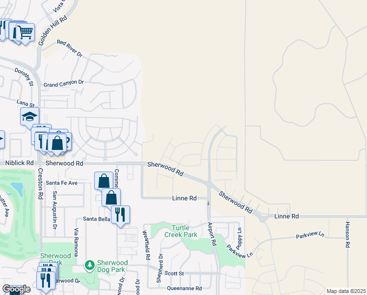 map of restaurants, bars, coffee shops, grocery stores, and more near 1136 Mazzini Road in Paso Robles