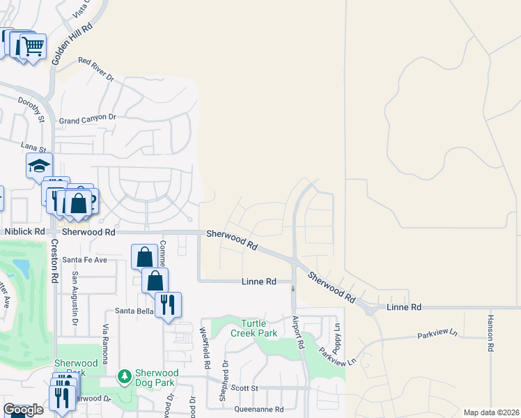 map of restaurants, bars, coffee shops, grocery stores, and more near 1142 Mazzini Road in Paso Robles