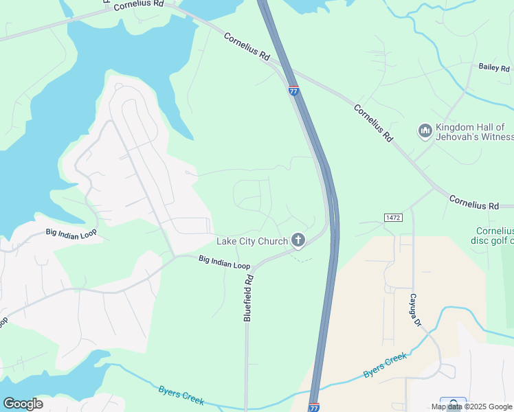 map of restaurants, bars, coffee shops, grocery stores, and more near 146 Hanks Bluff Drive in Mooresville