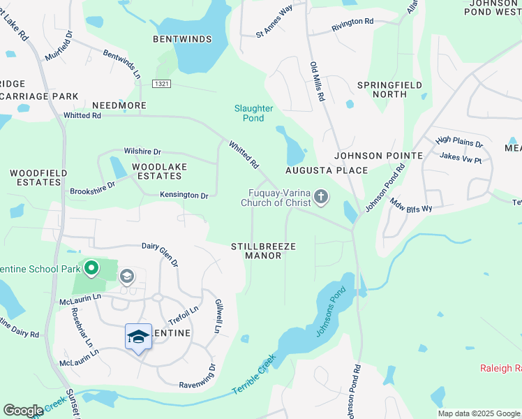 map of restaurants, bars, coffee shops, grocery stores, and more near 8009 Stillbreeze Drive in Fuquay-Varina
