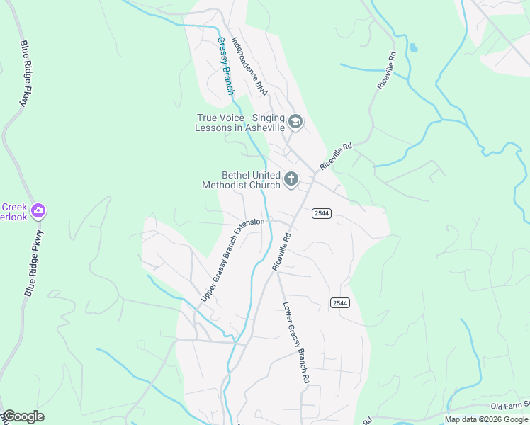map of restaurants, bars, coffee shops, grocery stores, and more near 692 Upper Grassy Branch Extension in Asheville