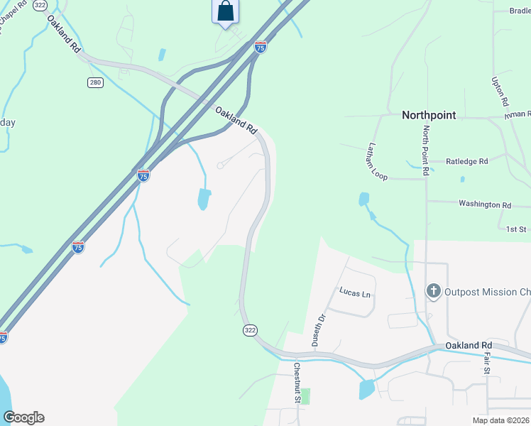 map of restaurants, bars, coffee shops, grocery stores, and more near 526 Oakland Road in Sweetwater