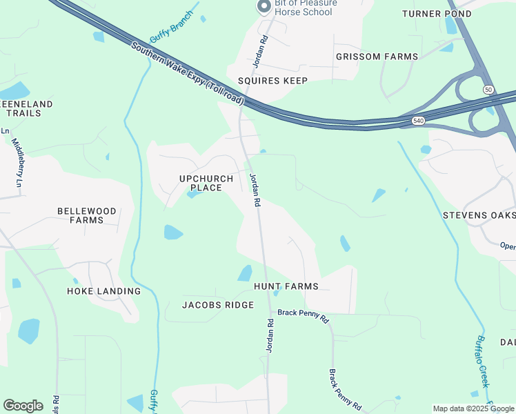 map of restaurants, bars, coffee shops, grocery stores, and more near Jordan Road in Wake County