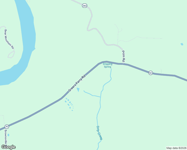 map of restaurants, bars, coffee shops, grocery stores, and more near 3295 Greers Ferry Road in Greers Ferry