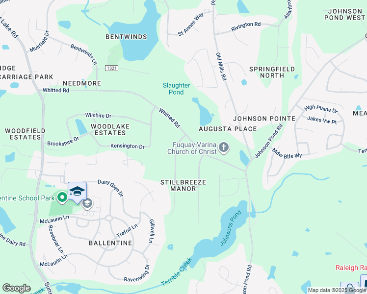 map of restaurants, bars, coffee shops, grocery stores, and more near 8005 Stillbreeze Drive in Fuquay-Varina