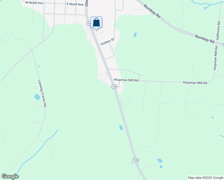 map of restaurants, bars, coffee shops, grocery stores, and more near 18990 North Carolina 109 in Denton