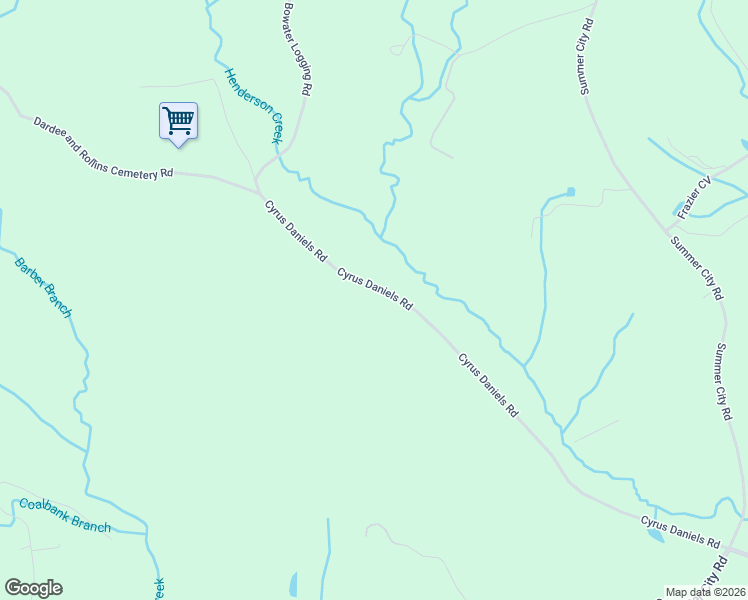 map of restaurants, bars, coffee shops, grocery stores, and more near 1085 Cyrus Daniels Road in Evensville