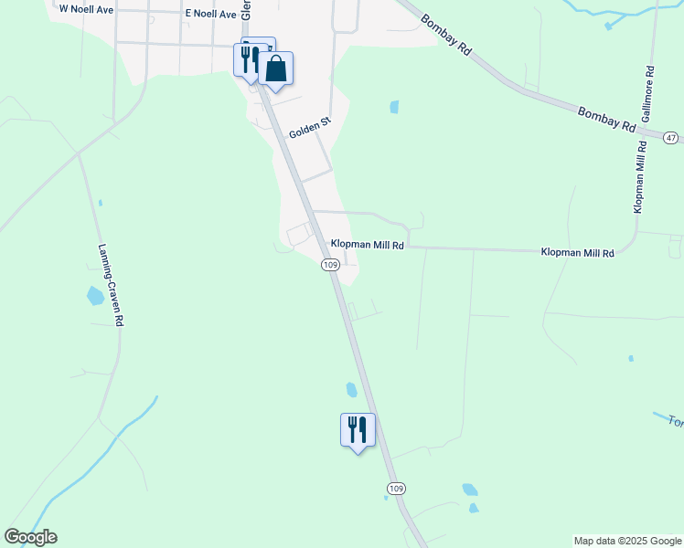 map of restaurants, bars, coffee shops, grocery stores, and more near 19023 North Carolina 109 in Denton