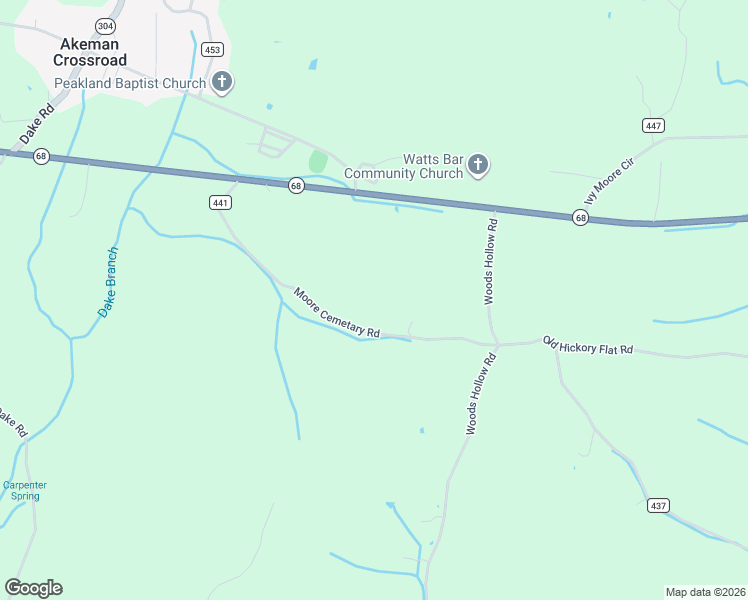 map of restaurants, bars, coffee shops, grocery stores, and more near 320 Moore Cemetary Road in Decatur