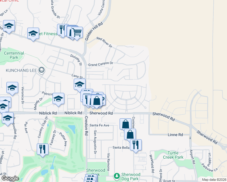 map of restaurants, bars, coffee shops, grocery stores, and more near 287 Quail Summit in Paso Robles