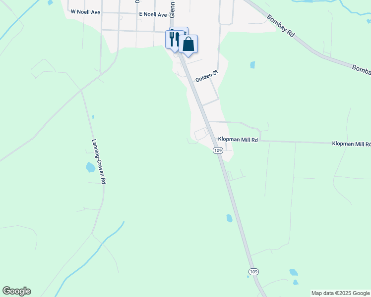 map of restaurants, bars, coffee shops, grocery stores, and more near 81 North Jones Street in Denton