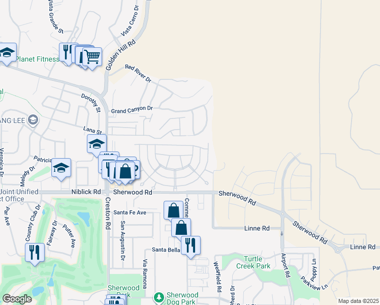 map of restaurants, bars, coffee shops, grocery stores, and more near 357 Nightingale Avenue in Paso Robles