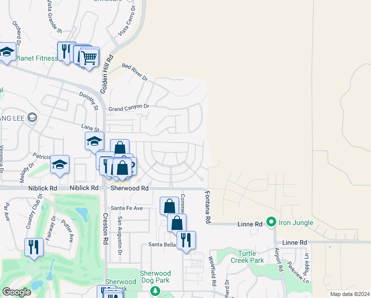map of restaurants, bars, coffee shops, grocery stores, and more near 357 Nightingale Avenue in Paso Robles
