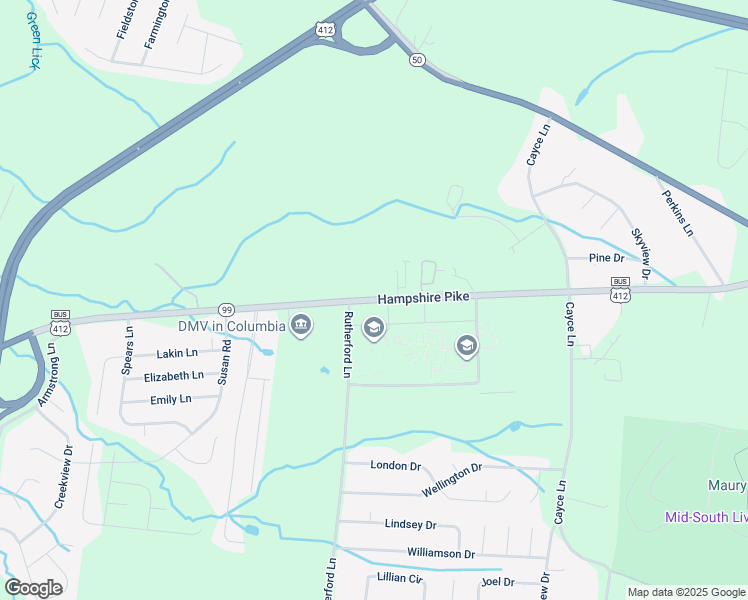 map of restaurants, bars, coffee shops, grocery stores, and more near 1688 Hampshire Pike in Columbia