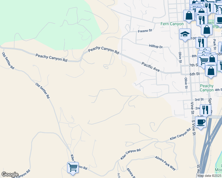 map of restaurants, bars, coffee shops, grocery stores, and more near 885 West 4th Street in Paso Robles