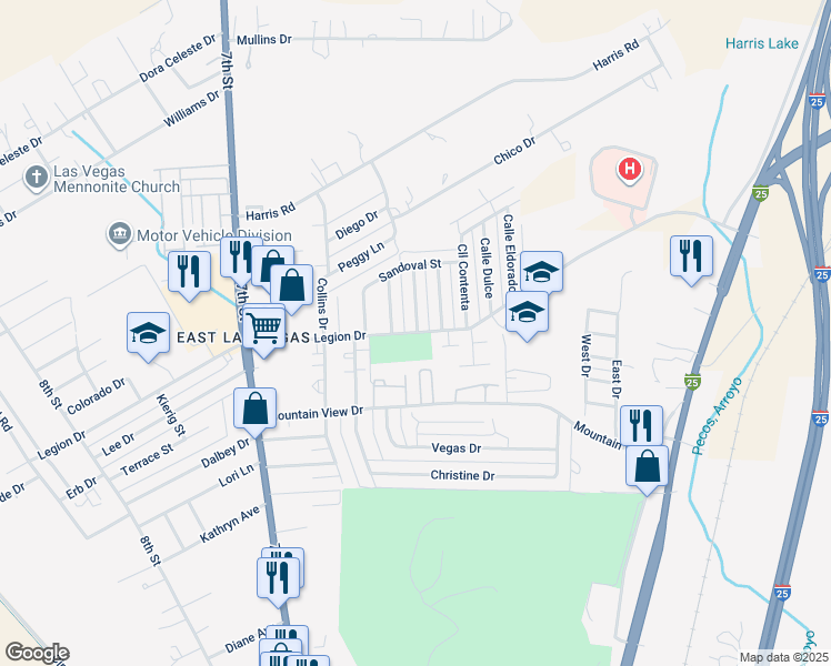 map of restaurants, bars, coffee shops, grocery stores, and more near 475 Legion Drive in Las Vegas