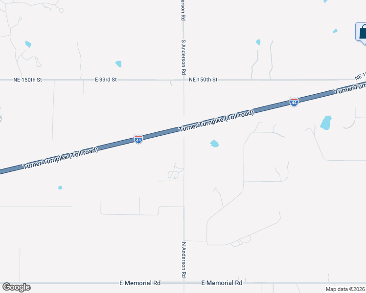 map of restaurants, bars, coffee shops, grocery stores, and more near 14621-14799 North Anderson Road in Jones