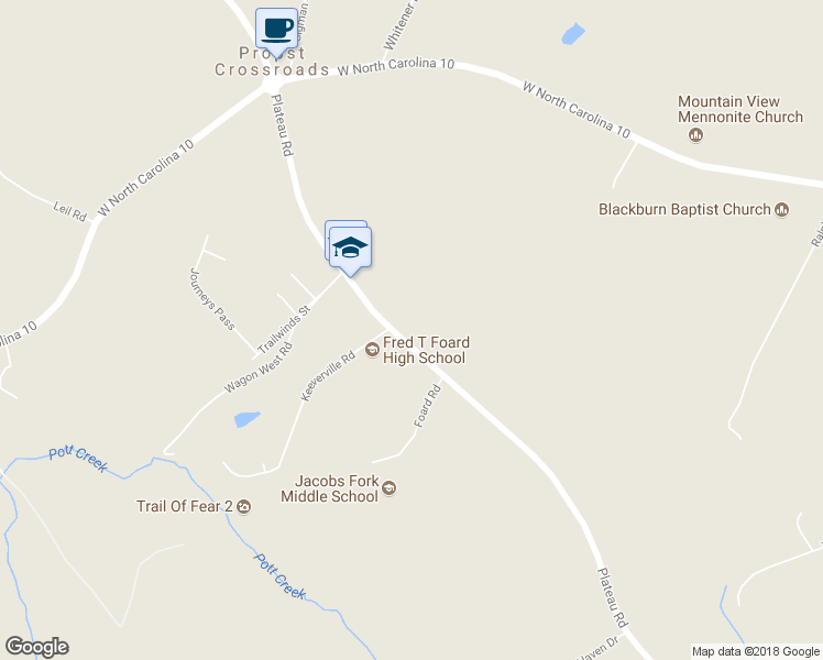 map of restaurants, bars, coffee shops, grocery stores, and more near 3368 Plateau Road in Newton