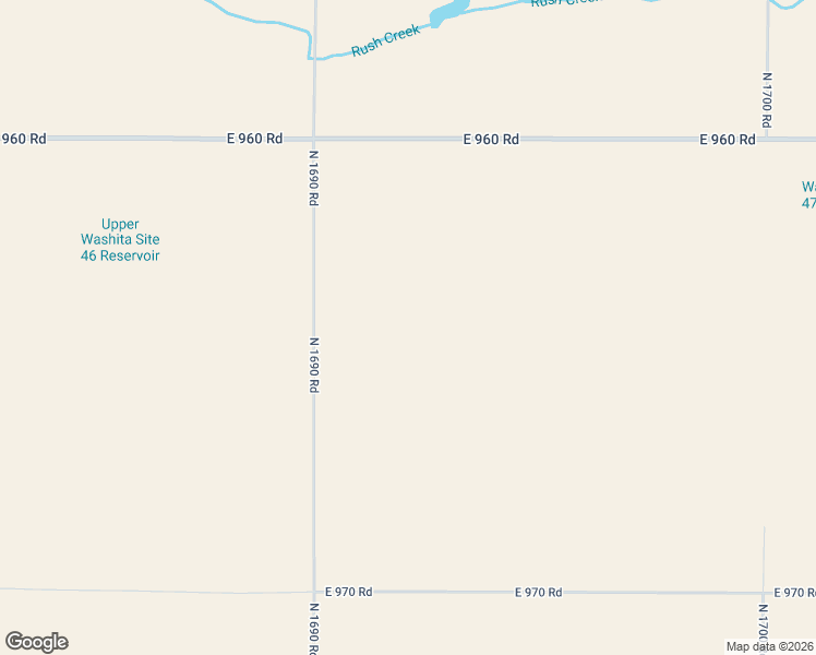 map of restaurants, bars, coffee shops, grocery stores, and more near 16928 East 960 Road in Reydon