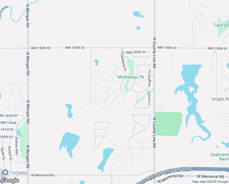 map of restaurants, bars, coffee shops, grocery stores, and more near Chambord Drive in Yukon