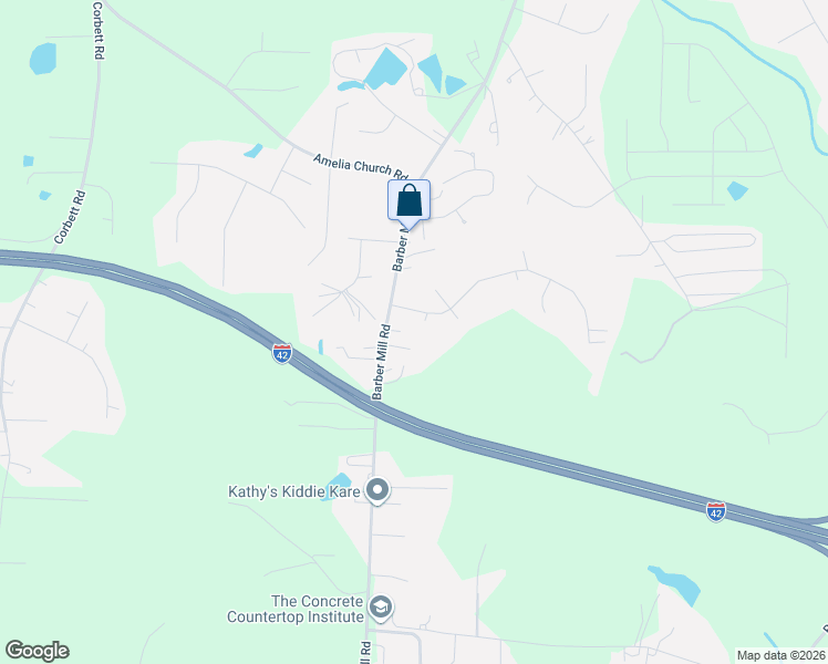 map of restaurants, bars, coffee shops, grocery stores, and more near 104 Lin's Place in Clayton