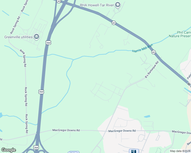 map of restaurants, bars, coffee shops, grocery stores, and more near 1190 State Road 1204 in Greenville