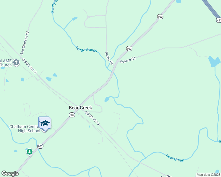 map of restaurants, bars, coffee shops, grocery stores, and more near 14295 North Carolina 902 in Bear Creek