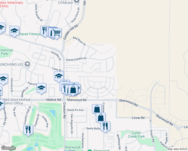map of restaurants, bars, coffee shops, grocery stores, and more near 339 Quail Summit in Paso Robles