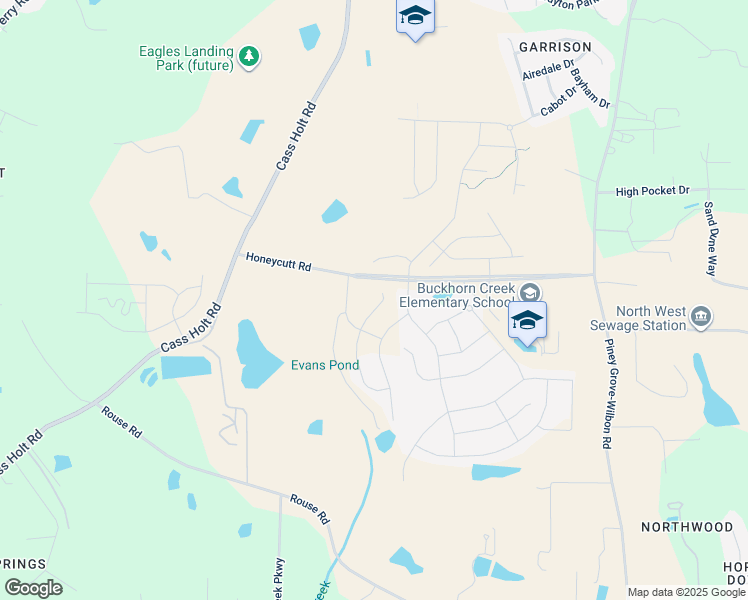 map of restaurants, bars, coffee shops, grocery stores, and more near in Holly Springs