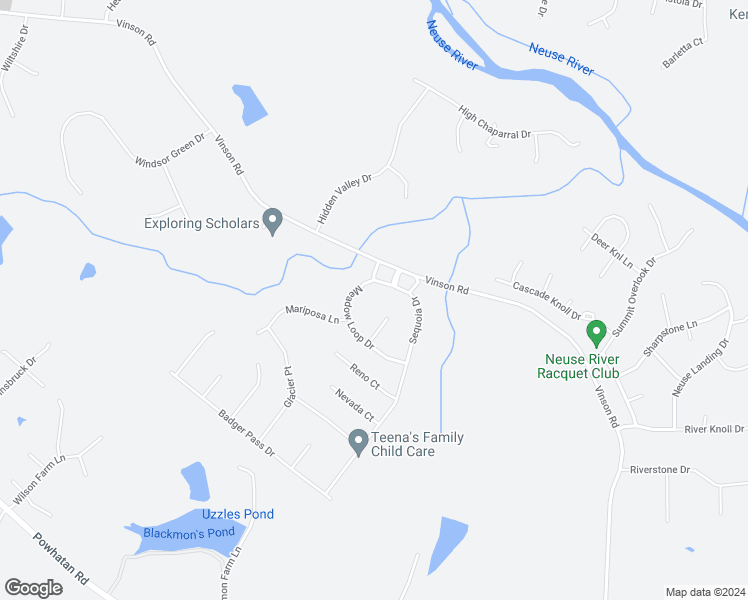 map of restaurants, bars, coffee shops, grocery stores, and more near 63 Meadow Loop Drive in Clayton