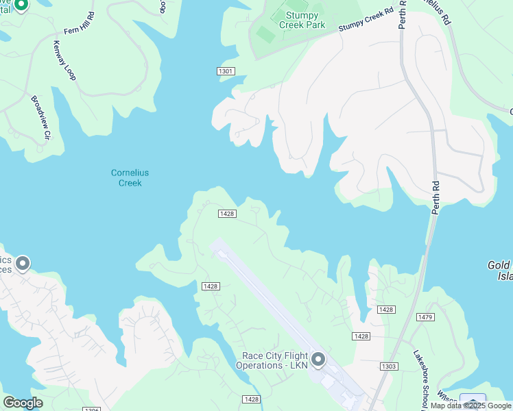 map of restaurants, bars, coffee shops, grocery stores, and more near 114 Dunsmere Lane in Mooresville